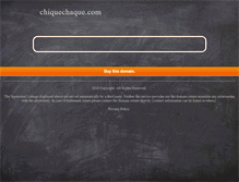 Tablet Screenshot of chiquechaque.com